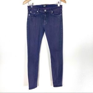 Hudson Nico Super Skinny Midrise In Chat Purple Wash Blue Jeans Women’s Sz 27‎